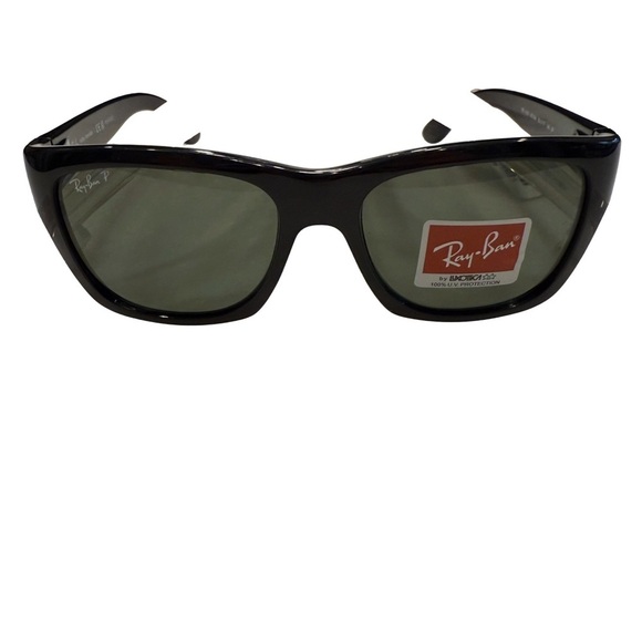 Ray Ban Unisex Sunglasses Polarized RB 4194 601 Black Rim / Green Lenses NWT main image 14